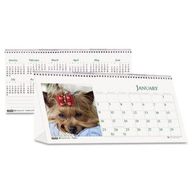 Puppy Photos Desk Tent Monthly Calendar, 8-1/2 x 4-1/2, 2014house 