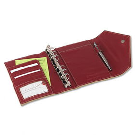 FranklinCovey 33948 - Envelope-Style Simulated Leather Ring Bound Organizer, 4-1/4 x 6-3/4, Redfranklincovey 