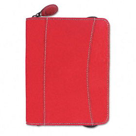 FranklinCovey 34705 - Nappa Leather Ring Bound Organizer w/Zipper, 5-1/2 x 8-1/2, Redfranklincovey 