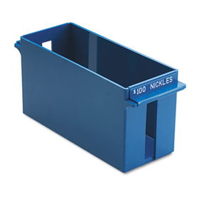 Porta-Count System Extra-Capacity Rolled Coin Plastic Storage Tray, Blue