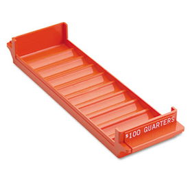 Porta-Count System Rolled Coin Plastic Storage Tray, Orange