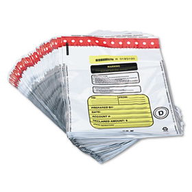 Tamper-Evident Deposit/Cash Bags, Plastic, 12 x 16, White, 100 Bags/Boxmmf 