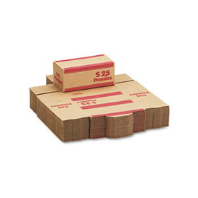 Corrugated Cardboard Coin Transport Box, Lock, Red, 50 Boxes/Carton