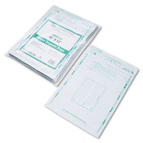 Poly Night Deposit Bags w/Tear-Off Receipt, 10 x 13, Opaque, 100 Bags/Packquality 