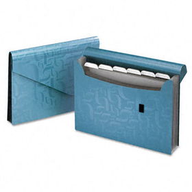 Essentials Expanding File, Seven Pockets, Poly, 13 1/2 x 9, Blue