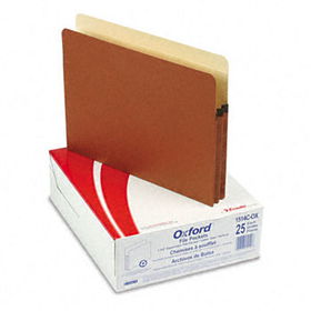 1 3/4 Inch Expansion File Pocket, Manila/Red Fiber, Letter, 25/Box