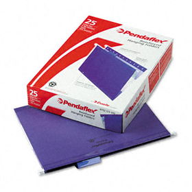 Reinforced Hanging Folders, 1/5 Tab, Letter, Violet, 25/Boxpendaflex 