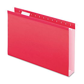 Reinforced 2"" Extra Capacity Hanging Folders, Legal, Red, 25/Boxpendaflex 