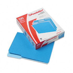 Interior File Folders, 1/3 Cut Top Tab, Letter, Blue 100/Boxpendaflex 