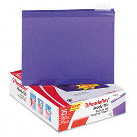 Pendaflex 42625 - Ready-Tab Reinforced Hanging File Folders, 1/5 Tab, Letter, Violet, 25/Boxpendaflex 