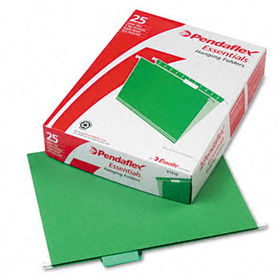 Hanging File Folders, 1/5 Tab, Letter, Bright Green, 25/Box