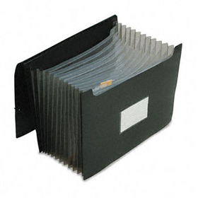 Jumbo 13 Pocket File, 12 Inch Expansion, Poly, Letter, Black