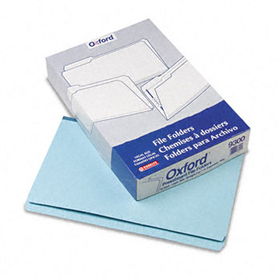 Pressboard Expanding File Folders, Straight Cut, Top Tab, Legal, Blue, 25/Box