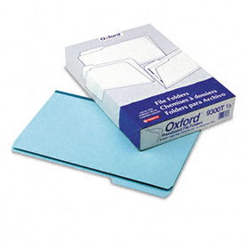 Pressboard Expanding File Folders, 1/3 Cut Top Tab, Legal, Blue, 25/Box