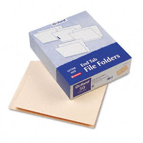 End Tab Expansion Folders, 2 Fasteners, Straight Tab, Letter, 14pt Manila, 50/BXpendaflex 