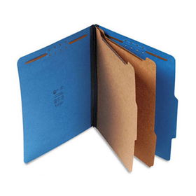 S J Paper S60403 - Expanding Classification Folder, Letter, Six-Section, Cobalt Blue, 15/Boxpaper 