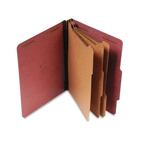 S J Paper S60850 - Std 3 Expansion Classification Folder, Letter, Eight-Section, Red, 10/Boxpaper 