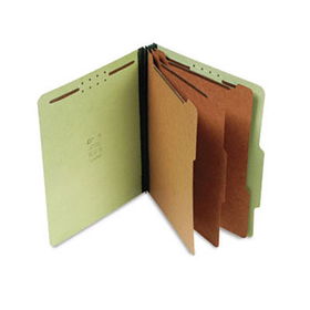 S J Paper S60851 - Std 3 Expansion Classification Folder, Letter, Eight-Section, Green, 10/Boxpaper 