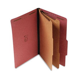 S J Paper S61900 - Std 2-1/4 Expansion Classification Folder, Legal, Six-Section, Red, 15/Boxpaper 