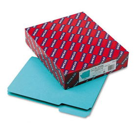 Interior File Folders, 1/3 Cut Top Tab, Letter, Aqua, 100/Box