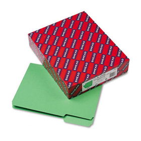 Interior File Folders, 1/3 Cut Top Tab, Letter, Green, 100/Box