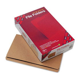 Kraft File Folders, Straight Cut, Reinforced Top Tab, Legal, Kraft, 100/Box