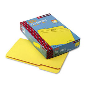 File Folders, 1/3 Cut Top Tab, Legal, Yellow, 100/Boxsmead 