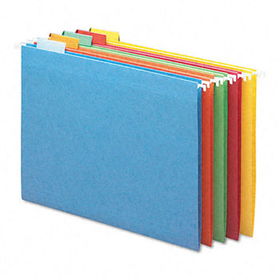 Hanging File Folders, 1/5 Tab, 11 Point Stock, Letter, Assorted Colors, 25/Boxsmead 