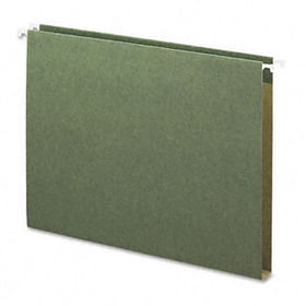 1"" Capacity Box Bottom Hanging File Folders, Letter, Green, 25/Boxsmead 