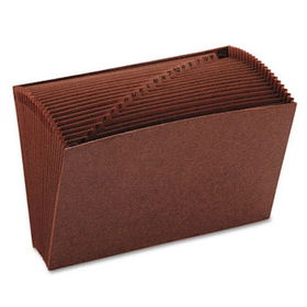 A-Z Open Accordion Expanding File, 21 Pockets, Legal, Leather-Like Redropesmead 