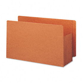 TUFF Pocket 5"" Accordion Expansion File Pockets, Straight, Lgl, Redrope, 10/Boxsmead 