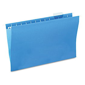 Hanging File Folders, 1/5 Tab, 11 Point Stock, Legal, Blue, 25/Boxuniversal 