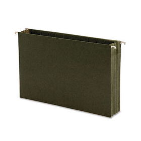 Hanging Pocket File Folders with Full Height Gusset, Legal, Green, 10/Boxsmead 