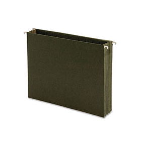 Hanging Pocket File Folders with Full Height Gusset, Letter, Green, 10/Boxsmead 