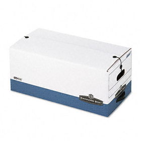 Liberty Max Strength Storage Box, Ltr, 12 x 24 x 10, White/Blue, 4/Cartonbankers 