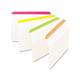 Durable Hanging File Tabs, 2 x 1 1/2, Striped, Assorted Colors, 24/Pack