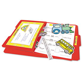 Stor-It File Folders, Letter, 1/3 Cut, Card Stock, Red, 3/Packteacher 