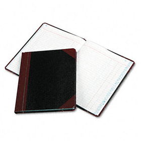 Record/Account Book, Journal Rule, Black/Red, 150 Pages, 9 5/8 x 7 5/8