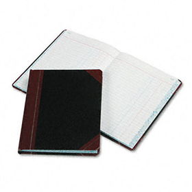 Record/Account Book, Journal Rule, Black/Red, 300 Pages, 9 5/8 x 7 5/8