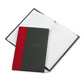 Record/Account Book, Black/Red Cover, 144 Pages, 5 1/4 x 7 7/8