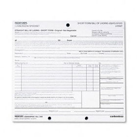 Bill of Lading, Short Form, 8 1/2 x 7, Three-Part, 50 Loose Form Sets/Pack