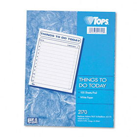 Things To Do Today"" Daily Agenda Pad, 8 1/2 x 11, 100 Formstops 