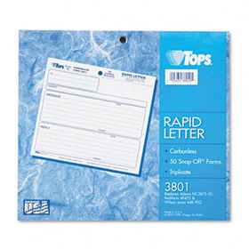 Rapid Letter Message Memos Form, 8 1/2 x 7, Three-Part Carbonless, 50 Formstops 