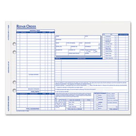 Auto Repair Four-Part Order Form, 8 1/2 x 11, Four-Part Carbonless, 50 Forms