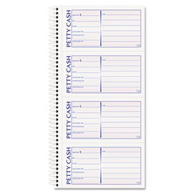 Petty Cash Receipt Book, 5 1/2 x 11, Two-Part Carbonless, 200 Sets/Booktops 