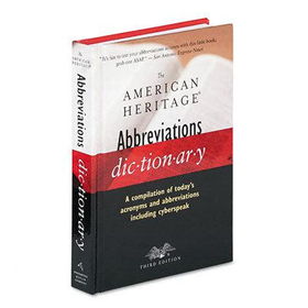 Houghton Mifflin 0618857478 - American Heritage Abbreviations Dictionary, Hardcover, 304 Pageshoughton 