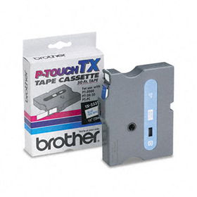 TX Tape Cartridge for PT-8000, PT-PC, PT-30/35, 1/2w, Blue on Whitebrother 