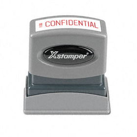 Xstamper ECO-GREEN 1130 - Title Message Stamp, CONFIDENTIAL, Pre-Inked/Re-Inkable, Redxstamper 