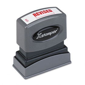 Xstamper ECO-GREEN 1219 - Title Message Stamp, REVISED, Pre-Inked/Re-Inkable, Redxstamper 