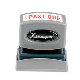 Xstamper ECO-GREEN 1362 - Title Message Stamp, PAST DUE, Pre-Inked/Re-Inkable, Redxstamper 